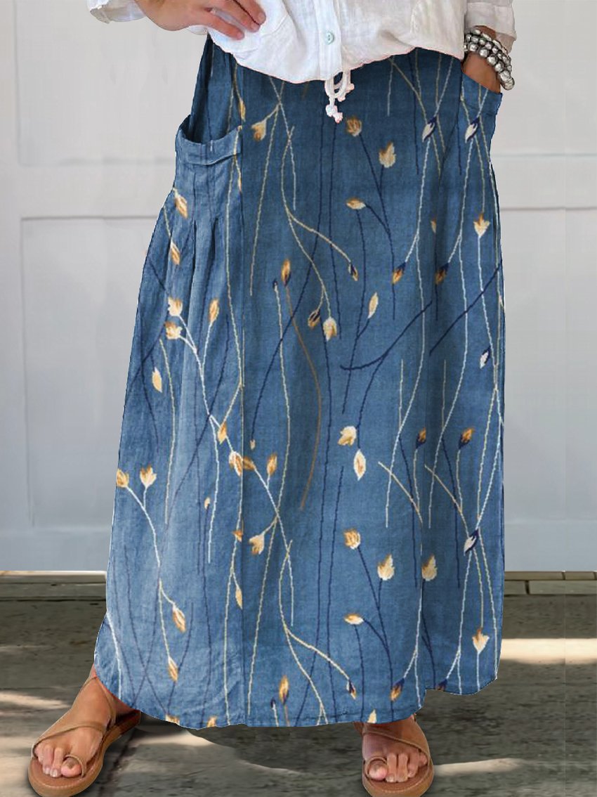 Retro květinová sukně Zarusova Everyday s kapsami