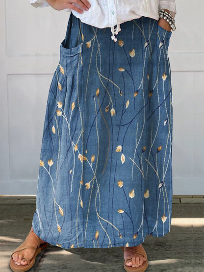 Retro květinová sukně Zarusova Everyday s kapsami