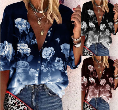 Floral Button-Up Zarusova Short Sleeve Shirt