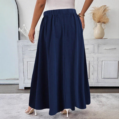 Elegantní tmavě modrá rozšířená sukně od Zarusova