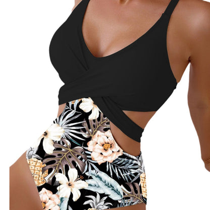 Elegantní jednodílné bikiny s vydlabaným výstřihem Zarusova