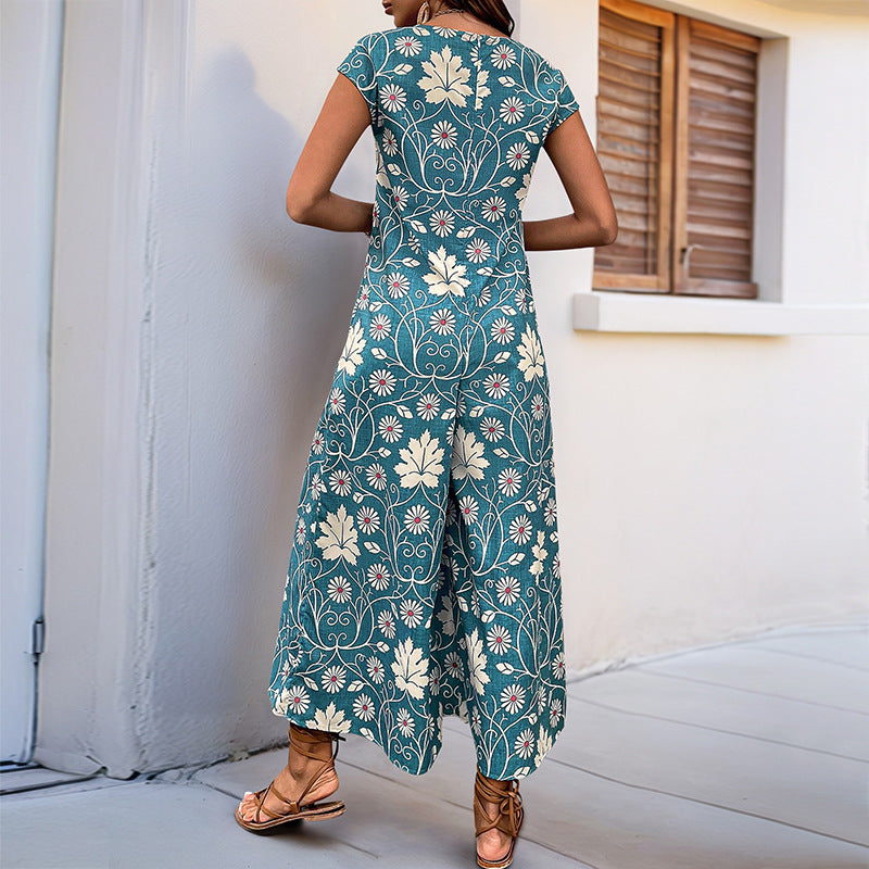 Květinový overal se širokými nohavicemi od Zarusova