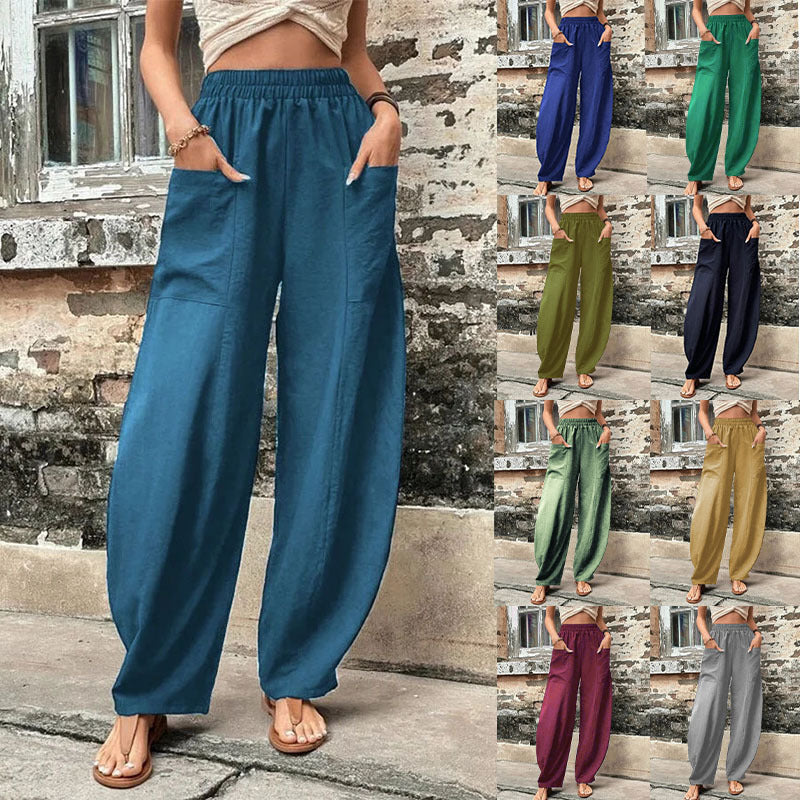 Relaxed Fit Zarusova Harem Pants with Pockets