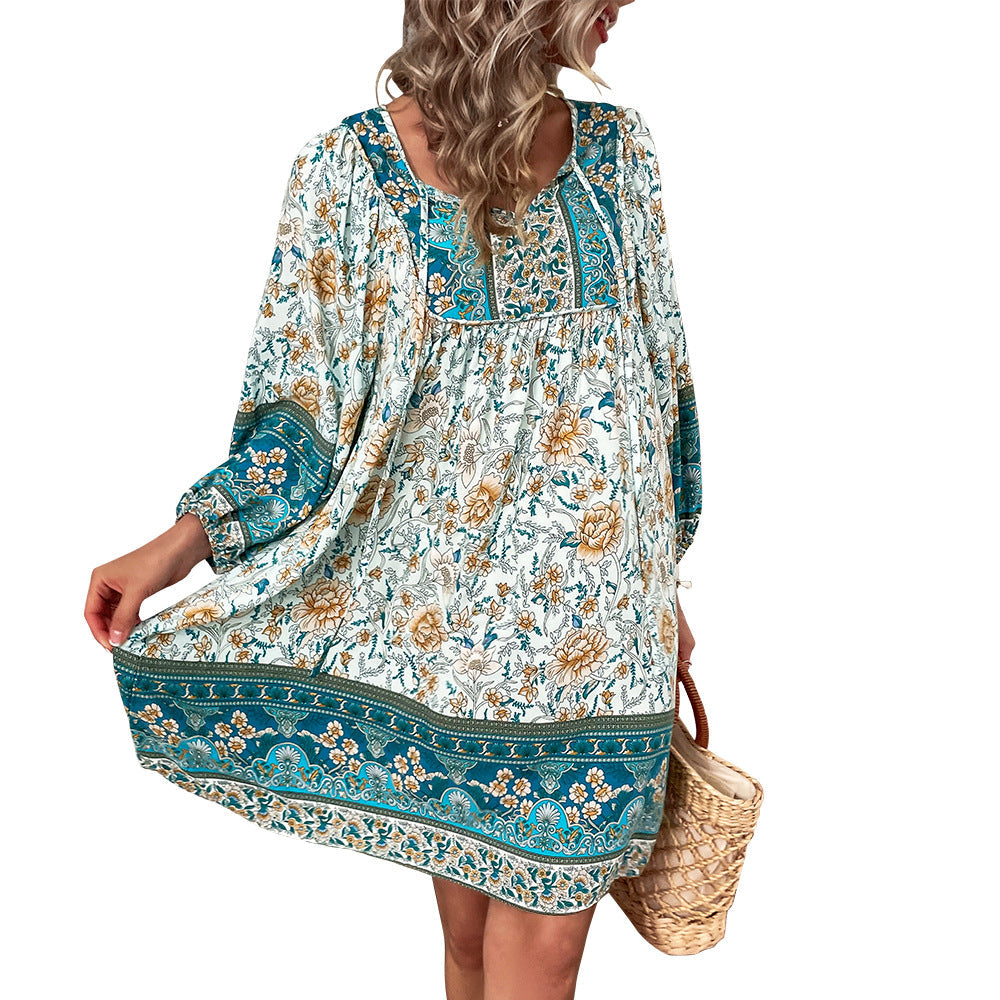 Letní šaty Zarusova s květinovým vzorem v boho stylu