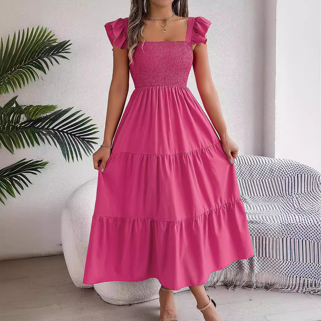 Elegantní letní midi šaty Zarusova bez rukávů