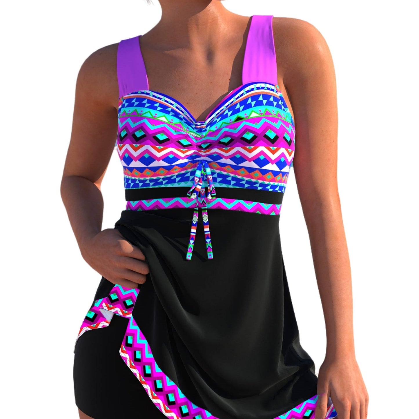 Elegantní bikiny s rozdělenou sukní pro plnoštíhlé od Zarusova