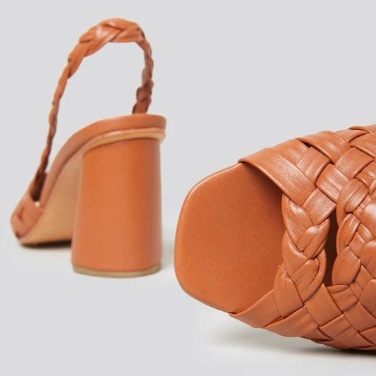Elegantní tkané sandály na podpatku od Zarusova