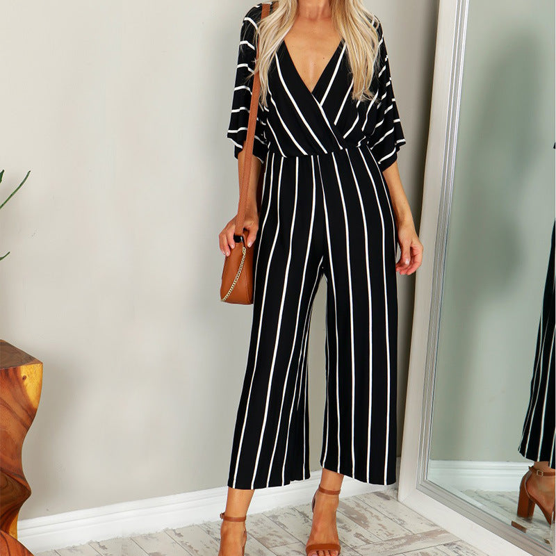Chic Striped Zarusova Wide-Leg Jumpsuit