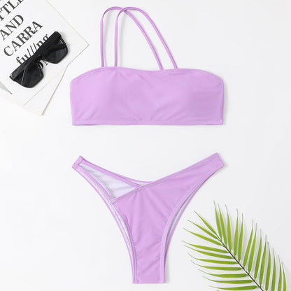 Elegantní jednoramenný bikinový set Zarusova