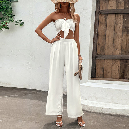 Volánkový bílý set Zarusova Outfit inspirovaný Pinterestem
