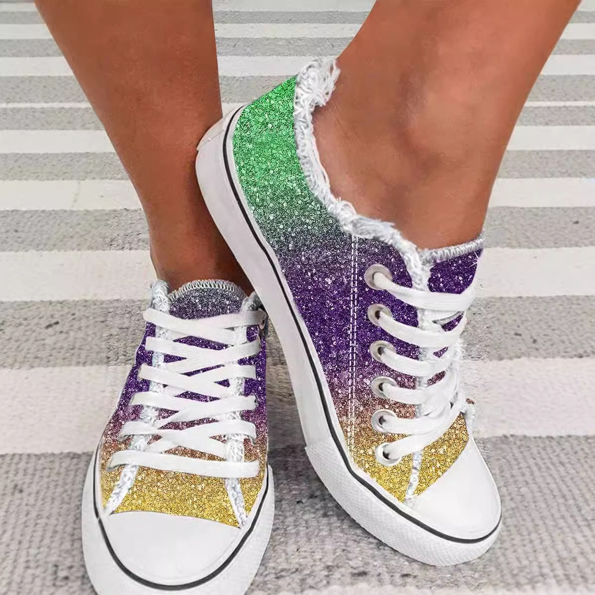Gradient Canvas Sneakers by Zarusova