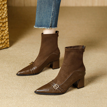 Chic Stretch Pointed Boots by Zarusova