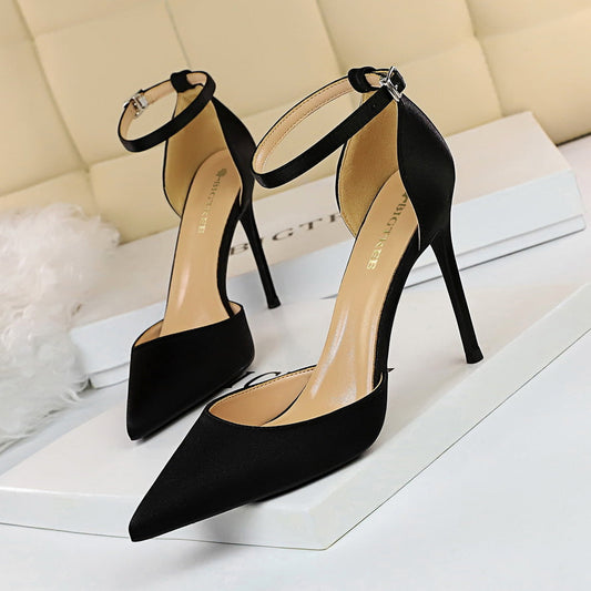 Elegant Silk Pointed Heels by Zarusova