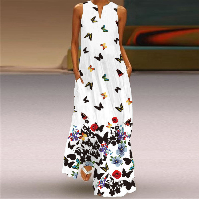 Vibrant Print Long Dress Zarusova
