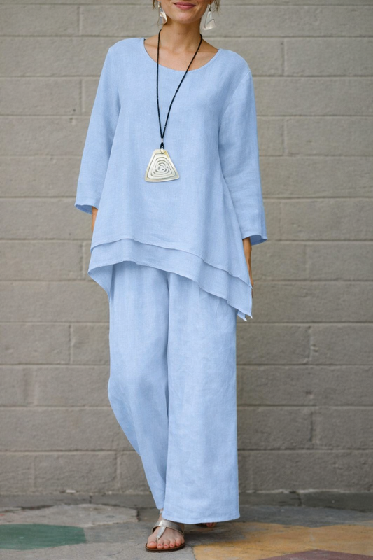 Bavlněný lněný outfit Zarusova inspirovaný Pinterestem