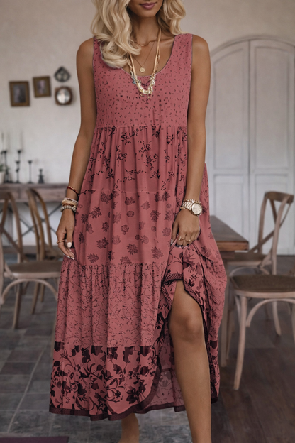Boho potiskem zdobené šaty bez rukávů od Zarusova
