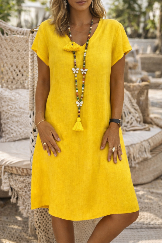 Živé šaty s výstřihem do V na každý den od Zarusova
