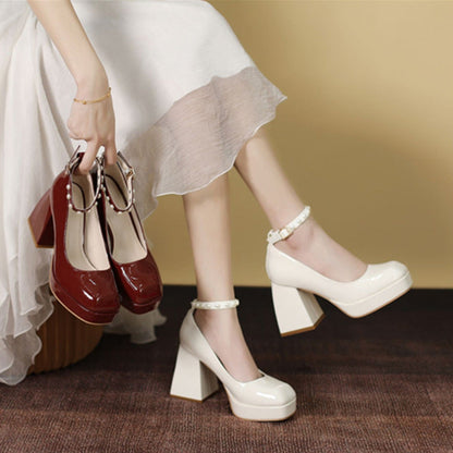 Chic Block Heel Pumps Zarusova High Heels