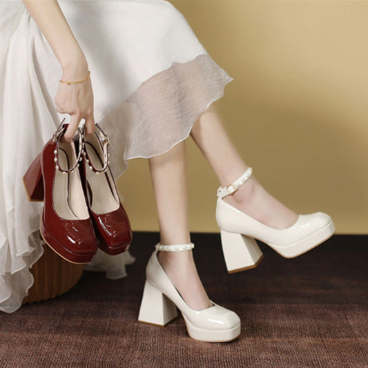Chic Block Heel Pumps Zarusova High Heels