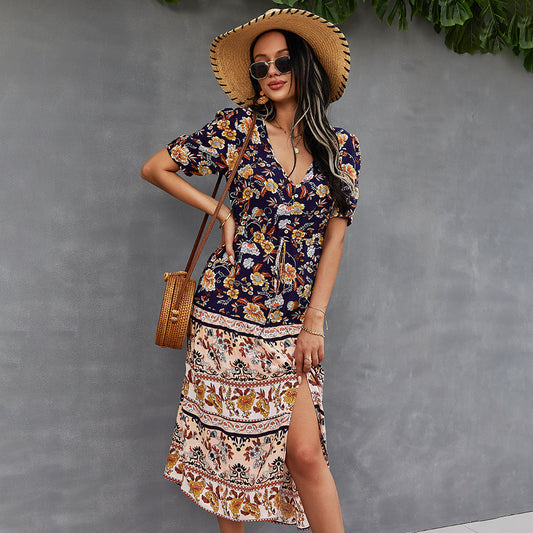 Letní šaty s květinovým potiskem od Zarusova v boho stylu