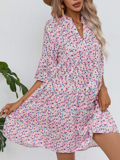 Letní šaty s výstřihem do V v boho stylu od Zarusova