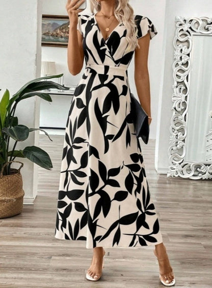 Elegantní maxi šaty s výstřihem do V od Zarusova