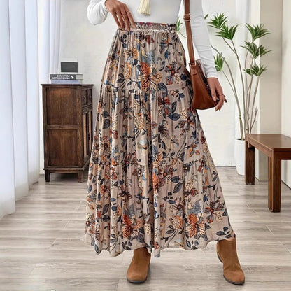 Boho květinová midi sukně Zarusova