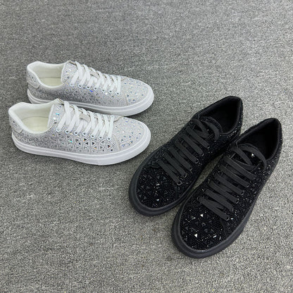 Rhinestone Suede Sneakers by Zarusova