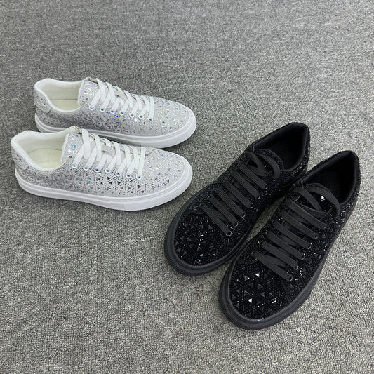 Rhinestone Suede Sneakers by Zarusova