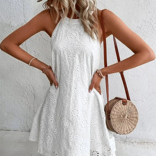 Chic Lace Sleeveless Dress Zarusova