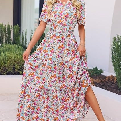 Floral Maxi Dress Zarusova Summer Comfort