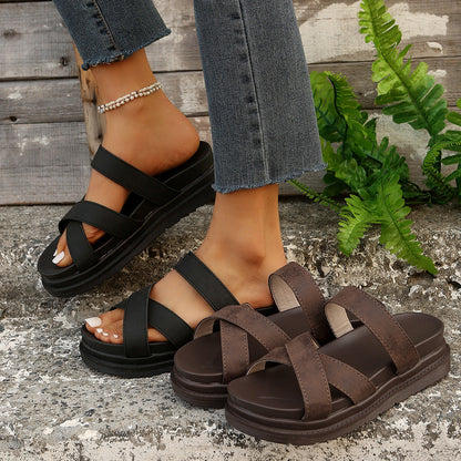 Chic Platform Zarusova Cross Sandals