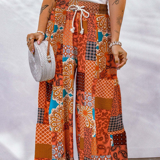 Boho Floral Zarusova Wide Leg Pants