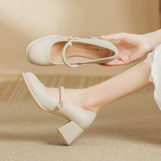 Elegant Chunky Heel High Heels by Zarusova