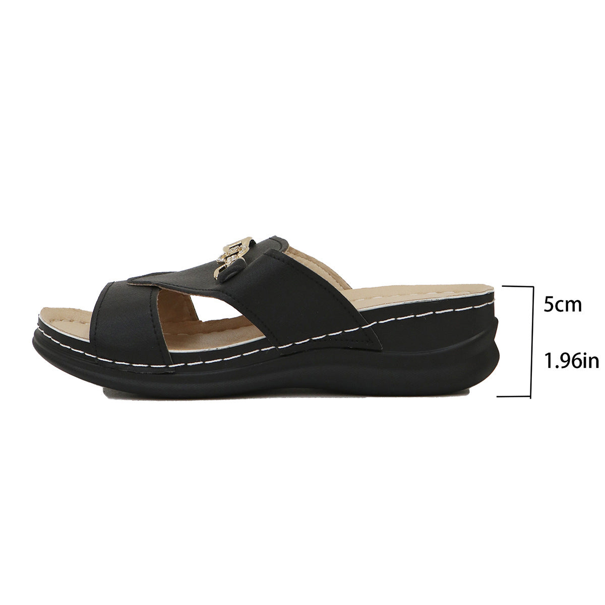 Elegantní klínové sandály Zarusova Plus Size Comfort