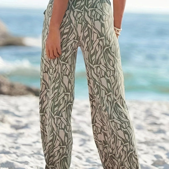 Floral Wide-Leg Pants by Zarusova
