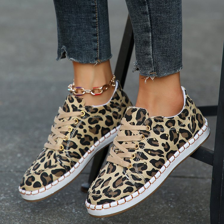 Leopard Print Zarusova Canvas Sneakers