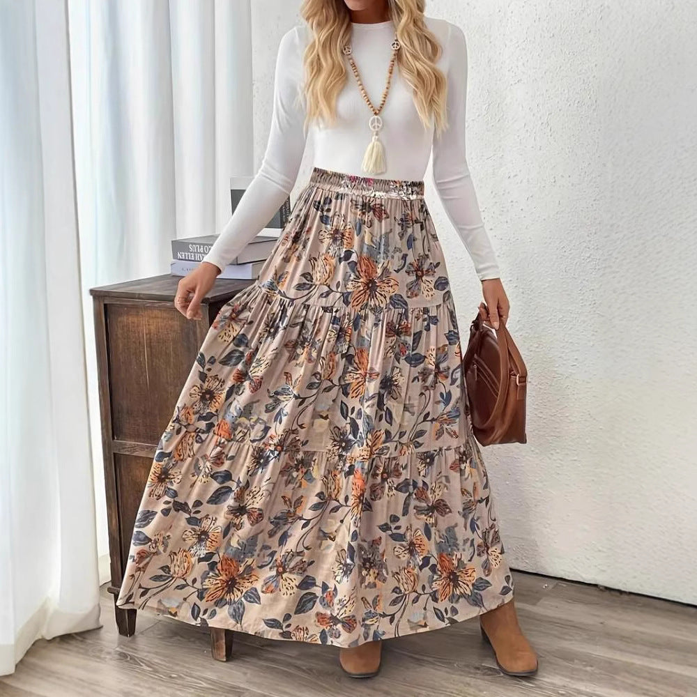 Boho květinová midi sukně Zarusova