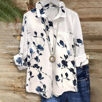 Floral Print Zarusova Long Sleeve Blouse