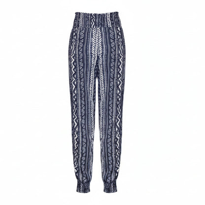Kalhoty s vysokým pasem a potiskem v boho stylu od Zarusova