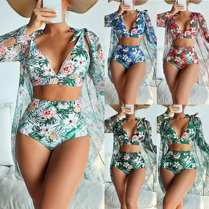 Vibrant Zarusova Multicolor Printed Bikini Set