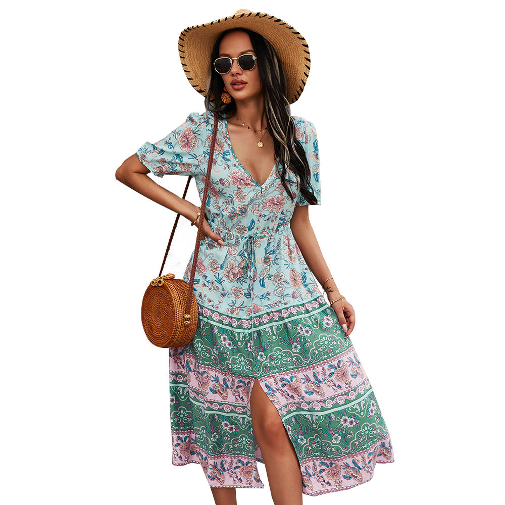 Letní šaty s květinovým potiskem od Zarusova v boho stylu