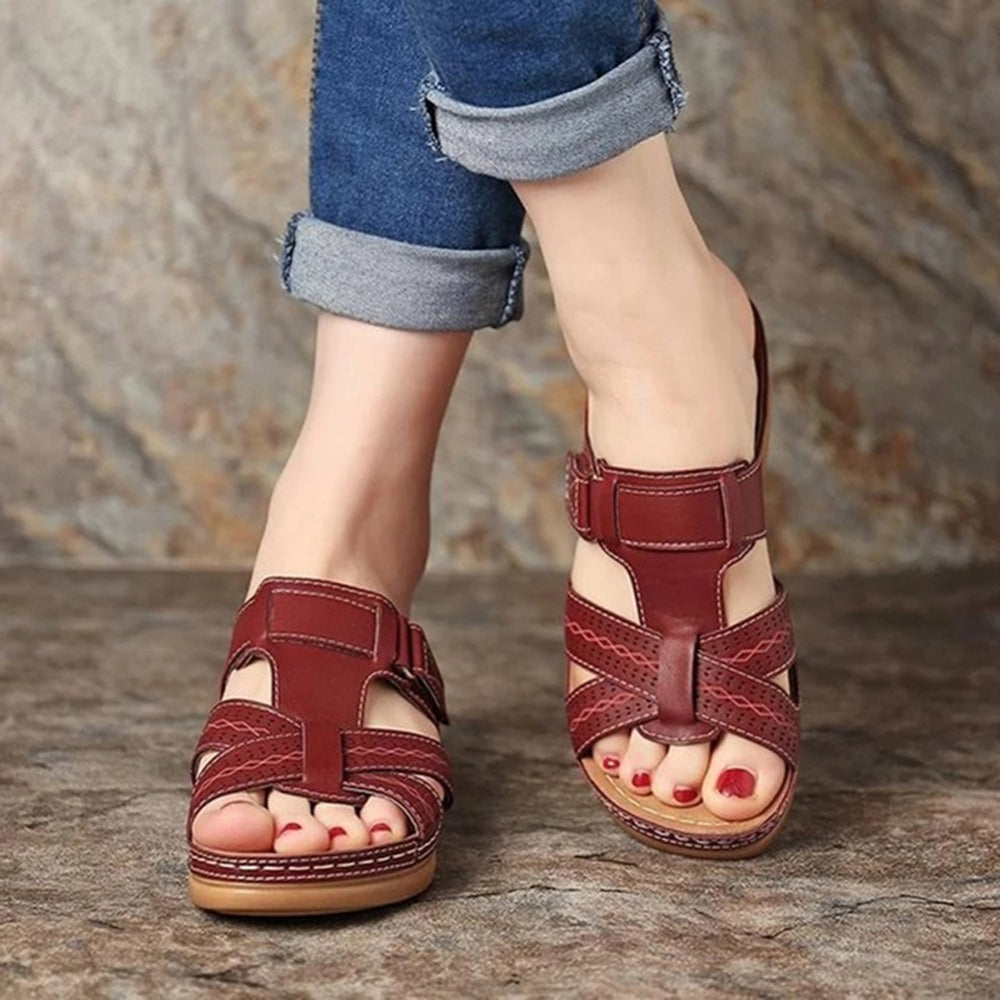 Vintage Wedge Zarusova Slip-On Ladies Sandals