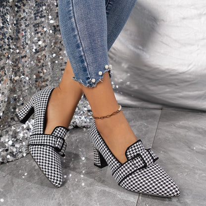 Chic Houndstooth Zarusova Everyday Heels