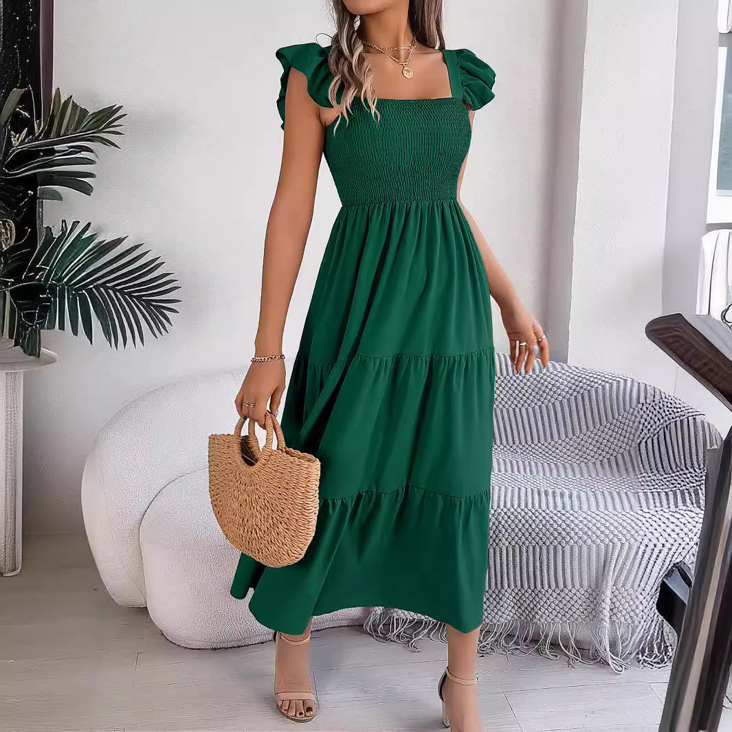 Elegantní letní midi šaty Zarusova bez rukávů