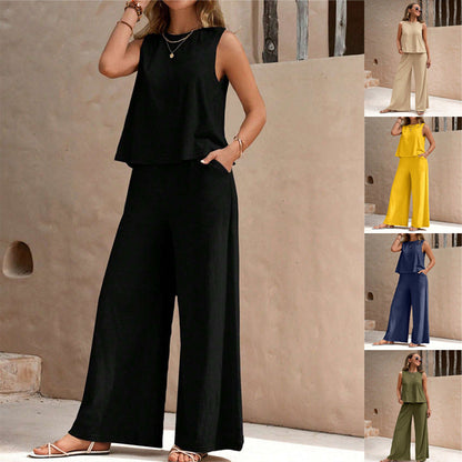 Elegant Loose Cotton Set by Zarusova