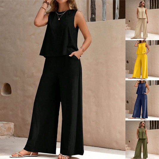 Elegant Loose Cotton Set by Zarusova