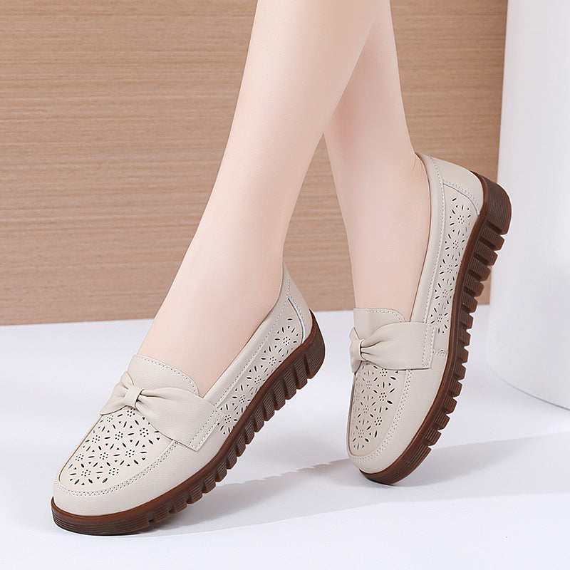 Elegant Comfort Zarusova Flat Leather Loafers