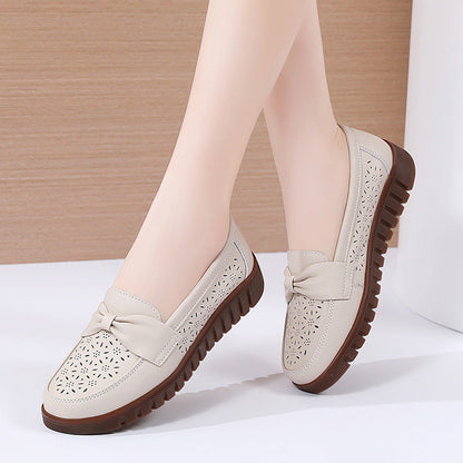 Elegant Comfort Zarusova Flat Leather Loafers