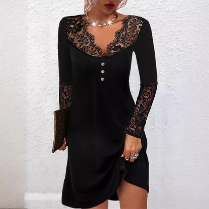 Elegantní krajkové šaty s výstřihem do V od Zarusova